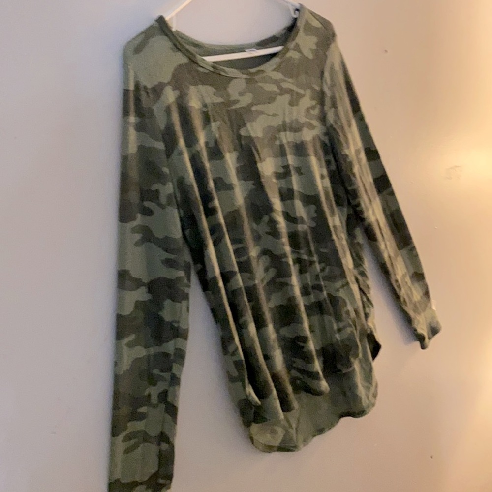 Army Print Long Sleeve